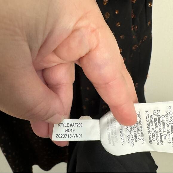 Madewell Cape Sleeve Mini Dress in Metallic Dots - Picture 8 of 8